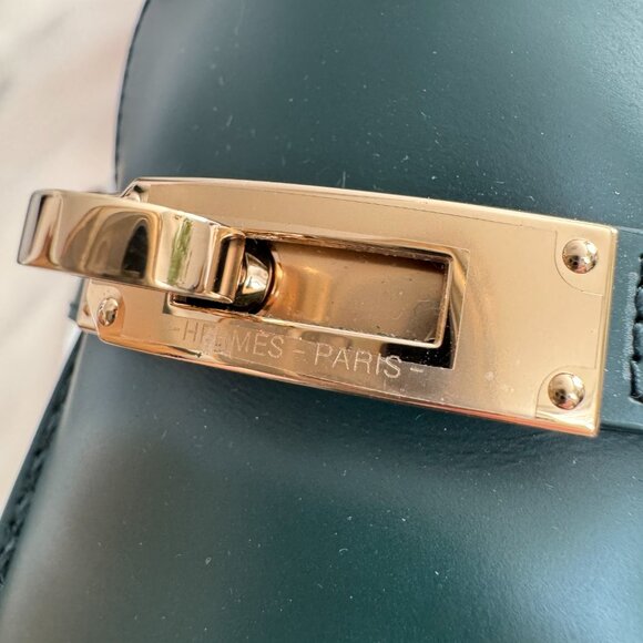 Hermes "Icone" Loafers in Green, size 37.5 - Picture 5 of 14